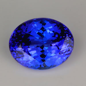 oval cut violet blue tanzanite gemstone 