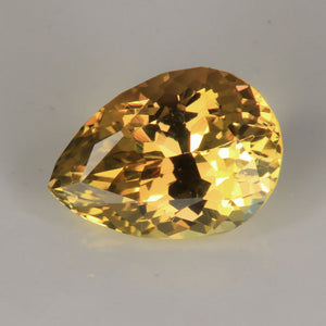 pear shape yellow fancy tanzanite