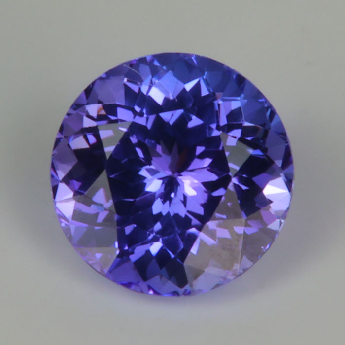 blue violet round brilliant rare tanzanite gemste