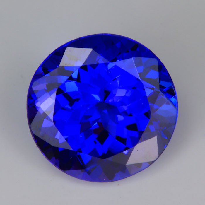 round brilliant violet blue tanzanite gem