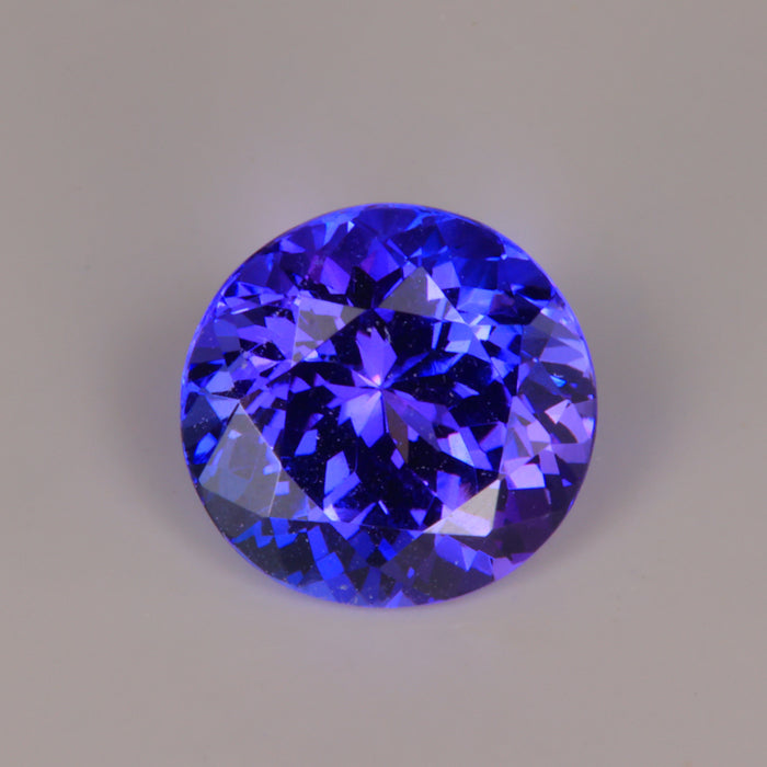 blue violet tanzanite gemstone round 