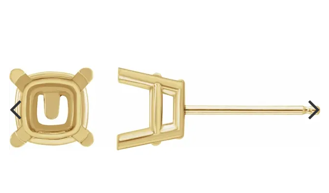 Cushion stud earring RD