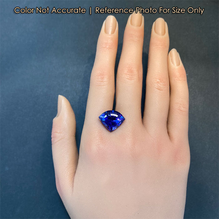(ON HOLD for L.M.) Blue Violet Shield Tanzanite Gemstone 11.53 Carats