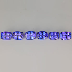 tanzanite gemstones blue violet color antique cushion cut 