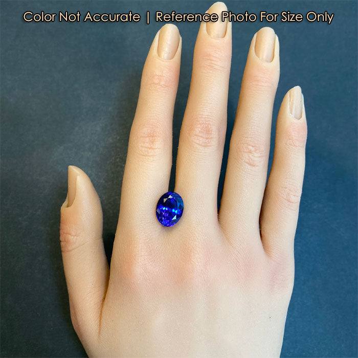 oval tanzanite gem size