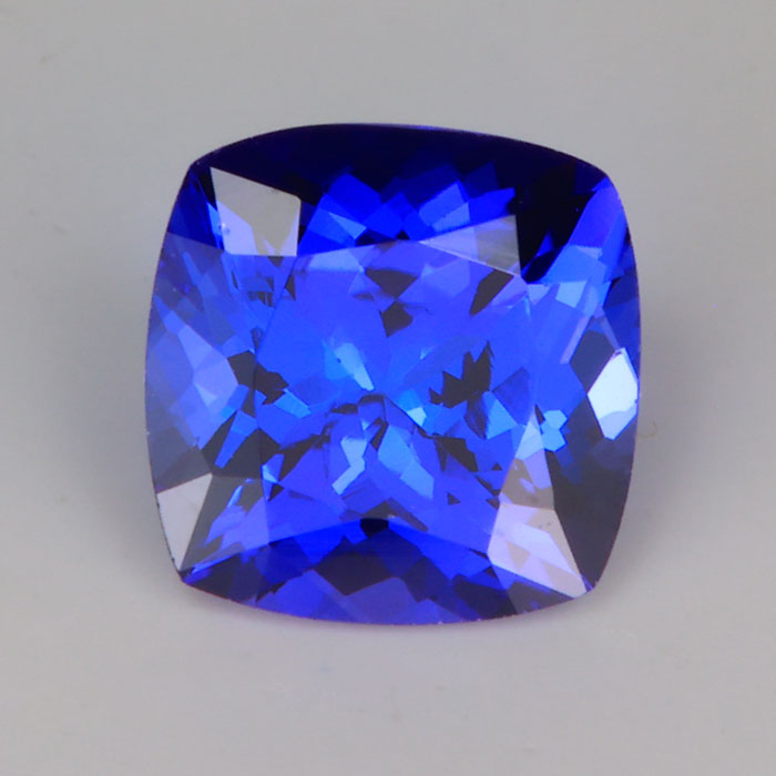 tanzanite gemstone blue color square cushion cut 