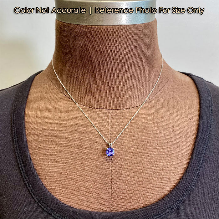 platinum and tanzanite gemstone necklace size reference 