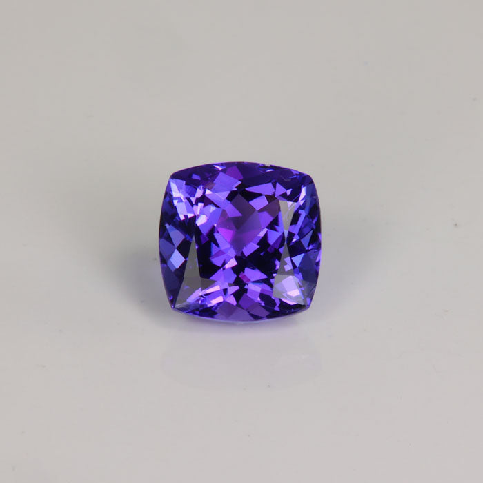 ultraviolet tanzanite gemstone square cushion