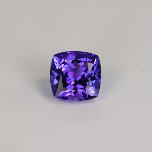 ultraviolet tanzanite gemstone square cushion