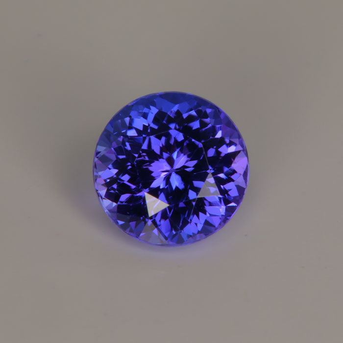 round portuguese cut tanzanite gemstone