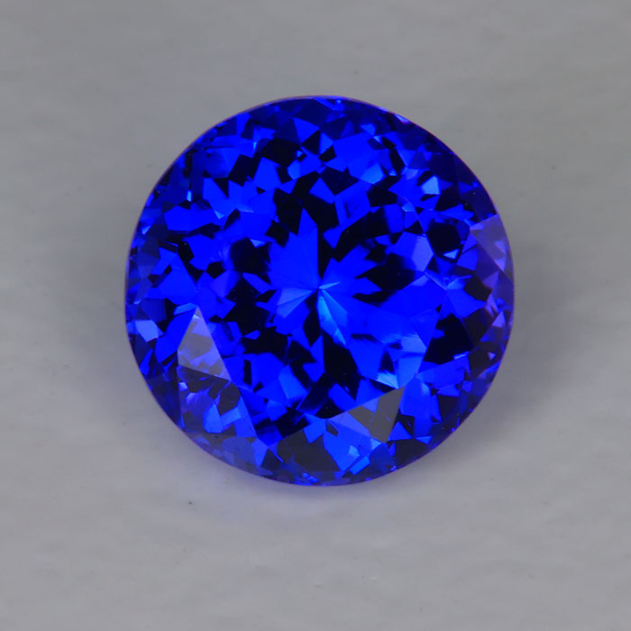 Hold for Shelley   Mostly Blue Round Brilliant Cut Tanzanite Gemstone 6.72 Carats