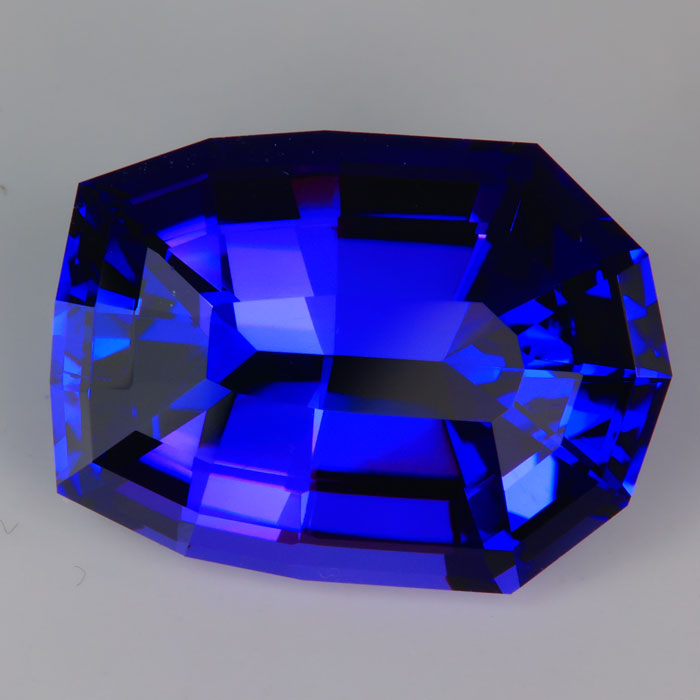 large beautiful rare shield cut tanzanite blue gemstone