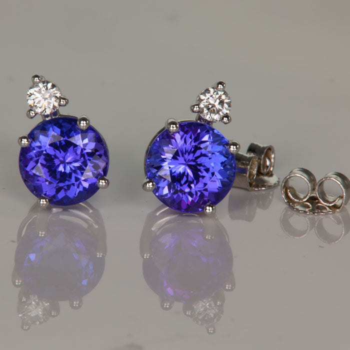 Tanzanite shop diamond earrings