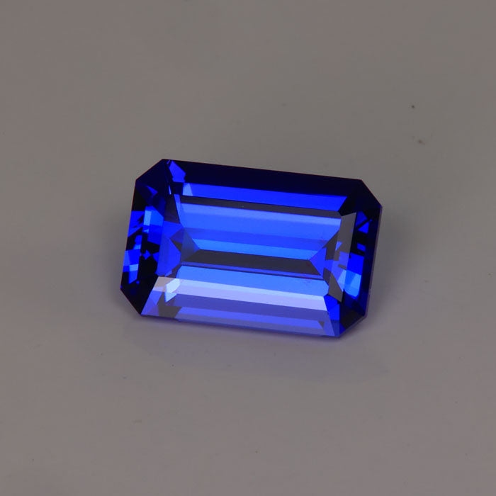 emerald cut tanzanite gemstone