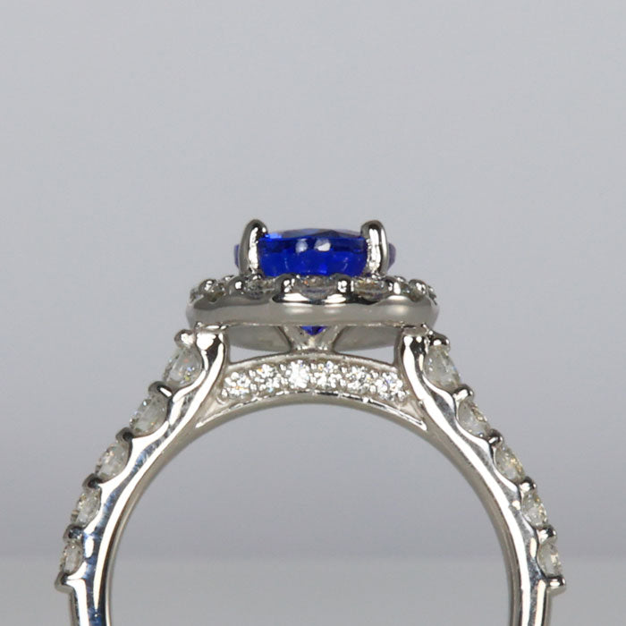 diamonds white gold tanzanite ring