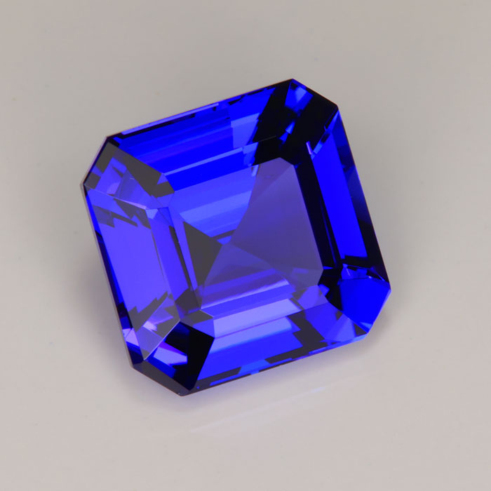 Square step cut Deep blue Purple Tanzanite gemstone
