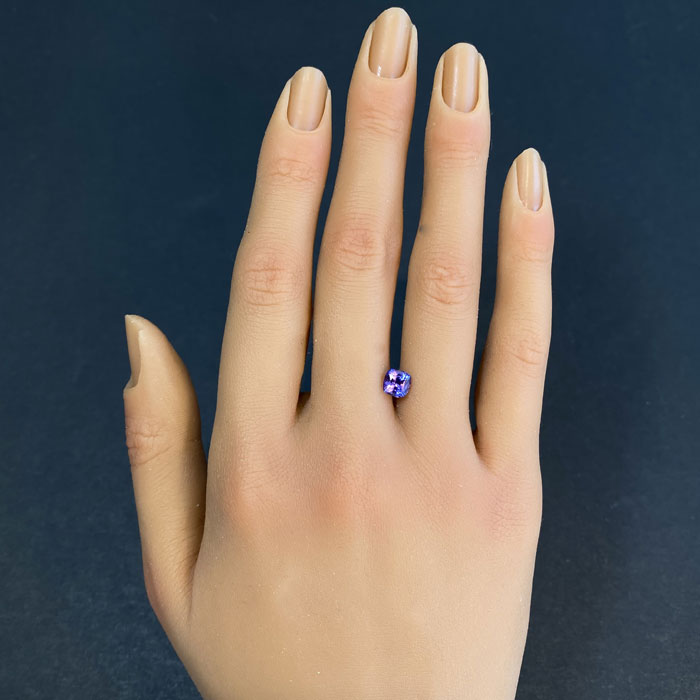 square cushion tanzanite gem