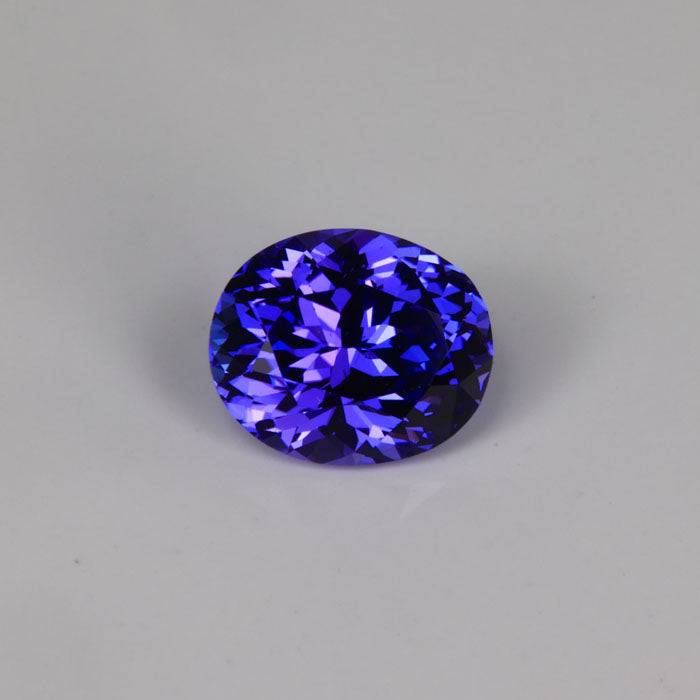 oval tanzanite gem blue violet exceptional