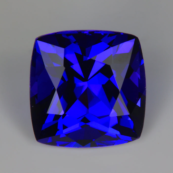 square cushion cut blue tanzanite gem 