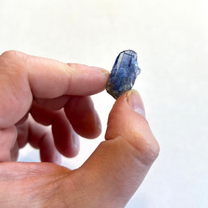 Blue Tanzanite crystal specimen