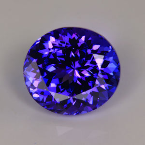 oval violet blue tanzanite