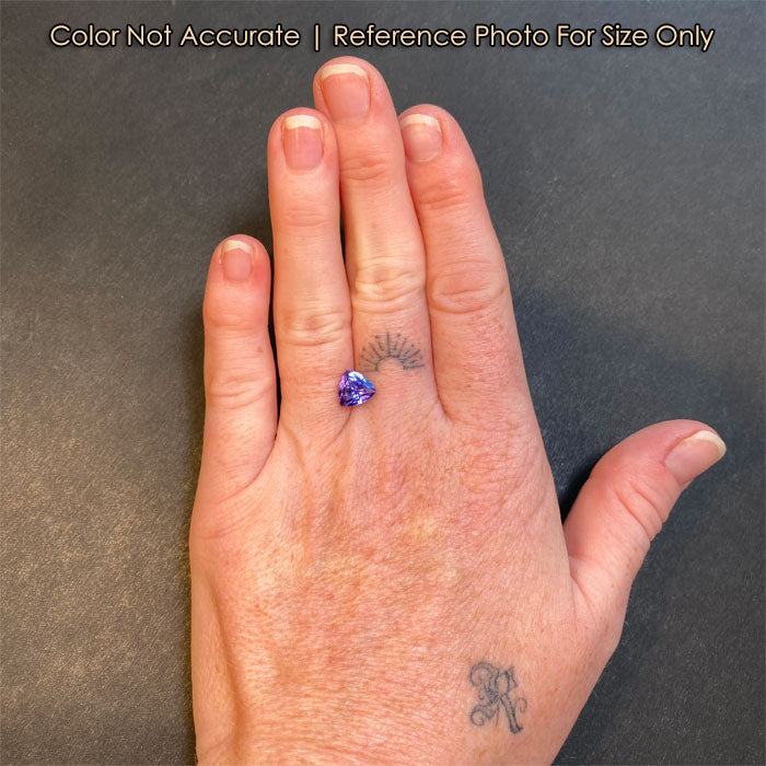 size reference of tanzanite gemstone