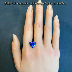 tanzanite gem trilliant cut 6.50ct on hand
