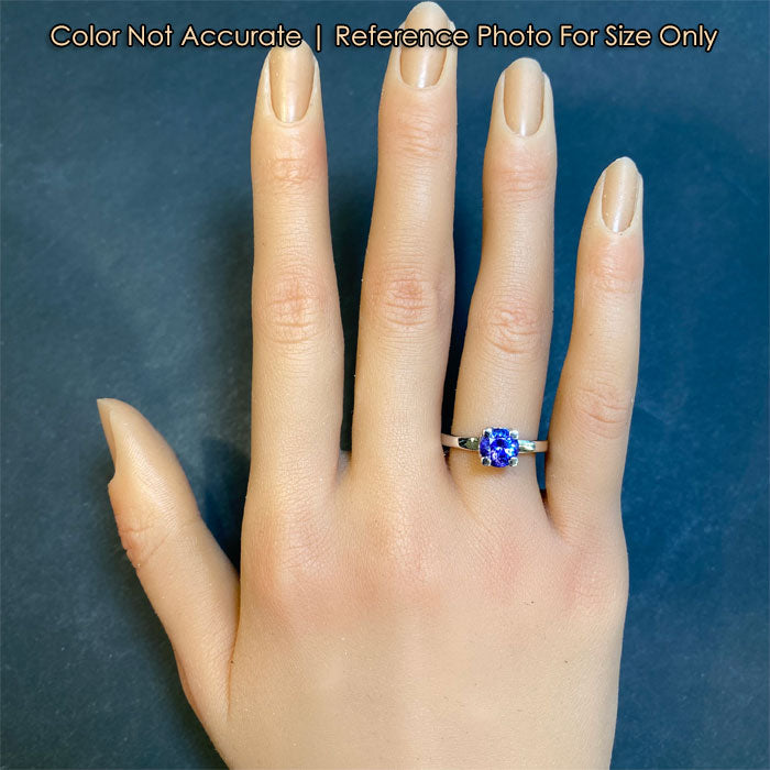 size of tanzanite ring on hand