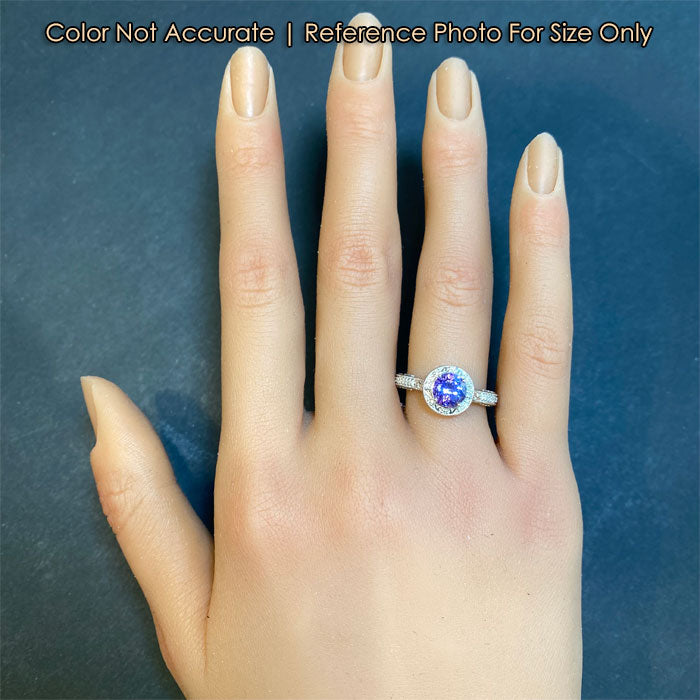 tanzanite and diamond ring white gold size to a hand