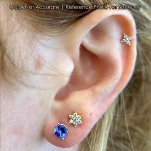 size of tanzanite earrings