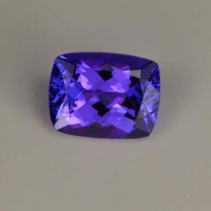 antique cushion cut tanzanite blue violet exceptional