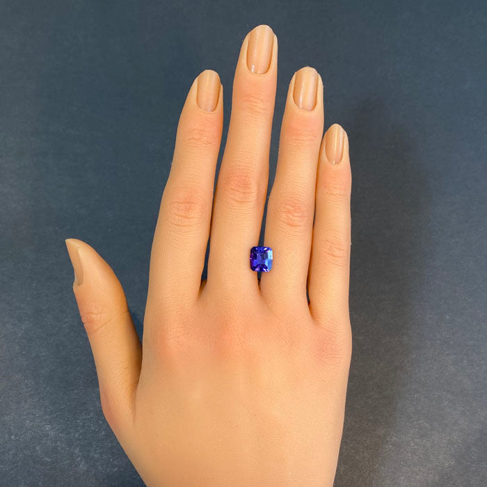 tanzanite gemstone antique cushion cut 