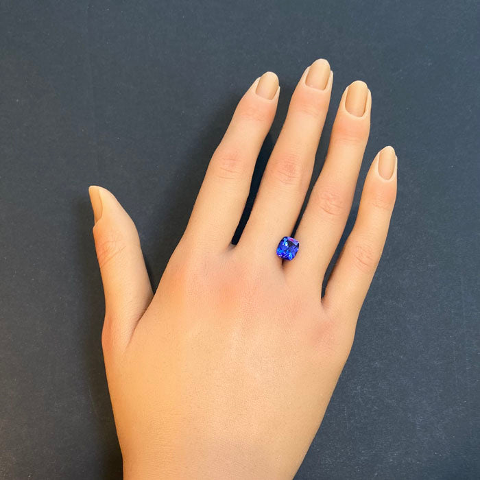 antique cushion cut tanzanite