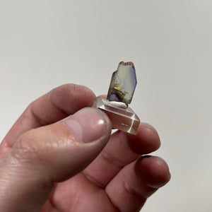 natural color zoned crystal zoisite