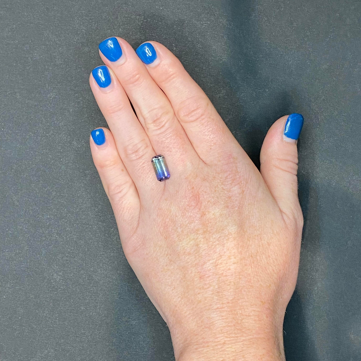 bi color emerald  cut tanzanite