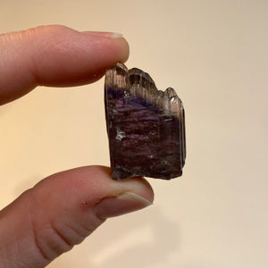 bi color tanzanite crystal yellow pink purple