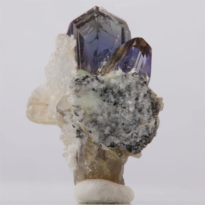 natural unheated cluster of tanzanite crystals