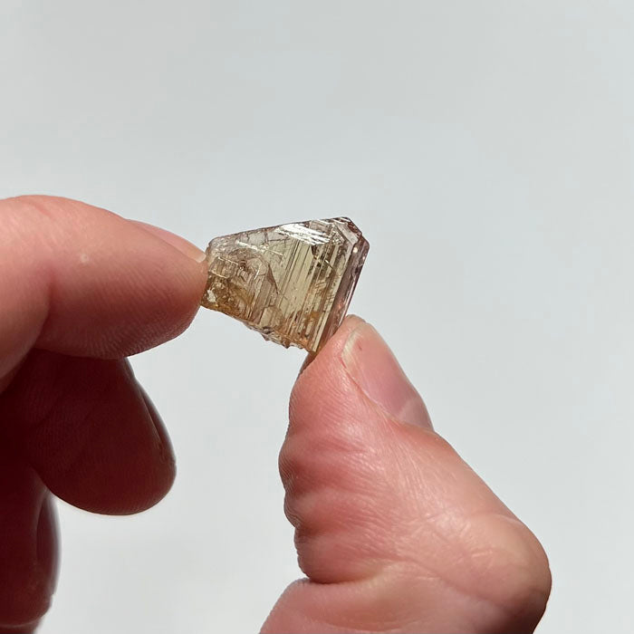 natural yellowish peach tanzanite size reference