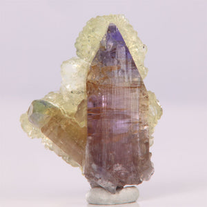 tanzanite prehnite crystal specimen