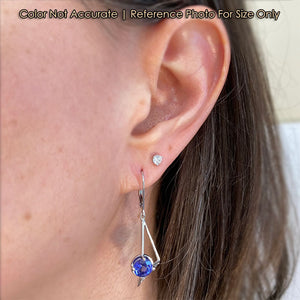 tanzanite earrings on ear size