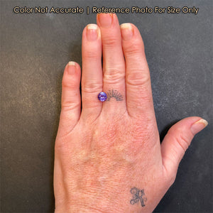 round violet tanzanite size