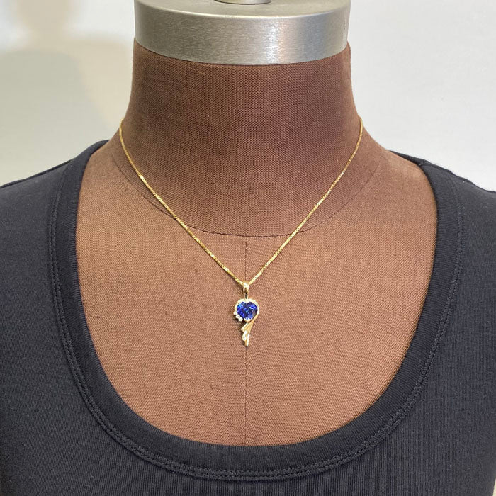 heart shape tanzanite earrings diamonds yellow gold