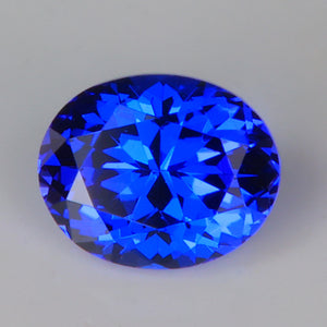 oval cut mostly blue tanzanite gemstone rare from Kenya