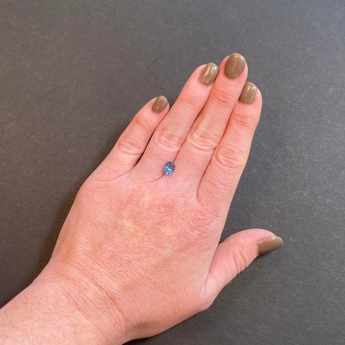 oval fancy light blue tanzanite