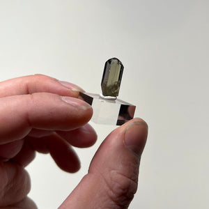 tanzanite specimen in hand