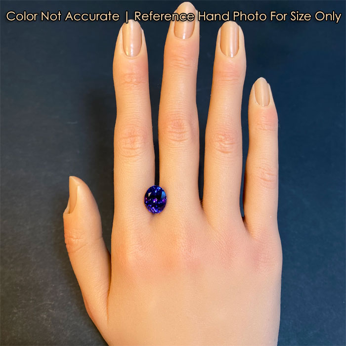 hand size oval tanzanite gemstone 