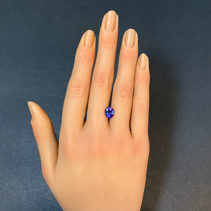 tanzanite gem oval cut