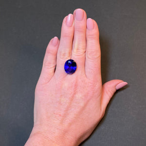 oval tanzanite 16.47 carats