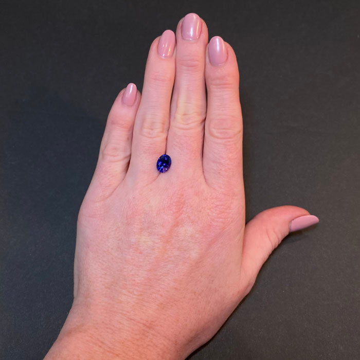 oval tanzanite 2.08 carats