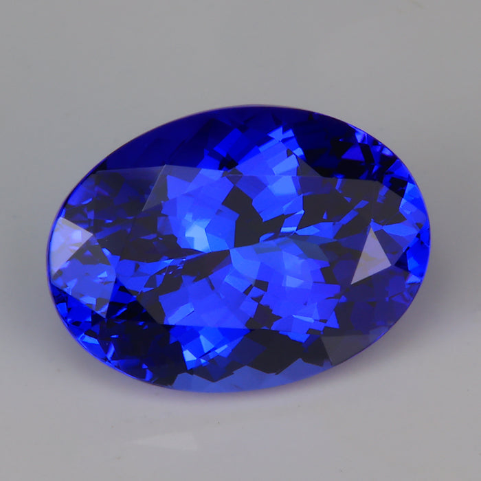 oval cut violet blue tanzanite gemstone